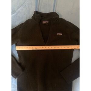 Patagonia Fleece Quarter Zip Pullover Black Women Medium